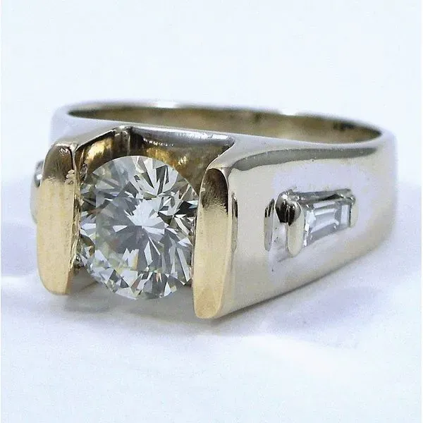 Two Tone Diamond Engagement Ring Joint Venture Jewelry Cary, NC