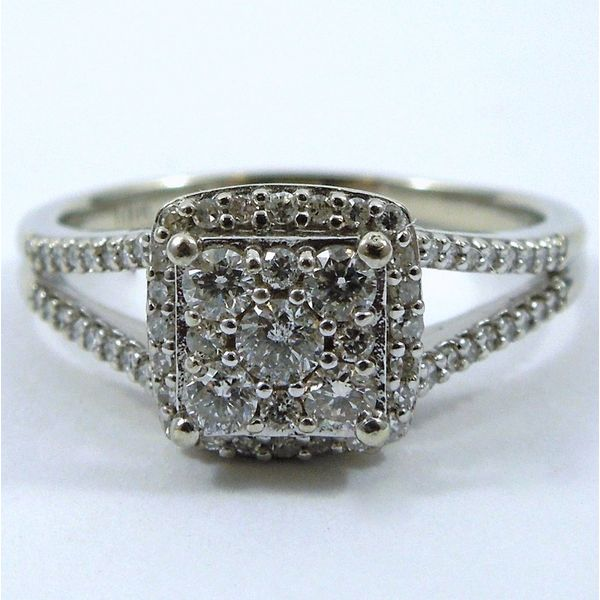 Diamond Cluster Engagement Ring Joint Venture Jewelry Cary, NC