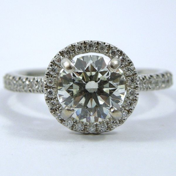 Diamond Halo Engagement Ring Joint Venture Jewelry Cary, NC