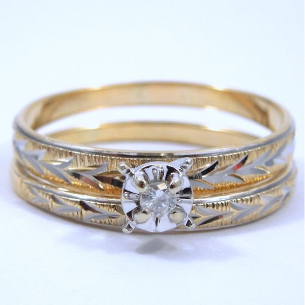 Diamond Engagement Ring & Matching Wedding Band Joint Venture Jewelry Cary, NC