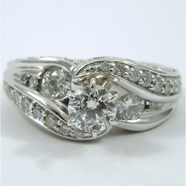 Bypass Style Diamond Engagement Ring Joint Venture Jewelry Cary, NC