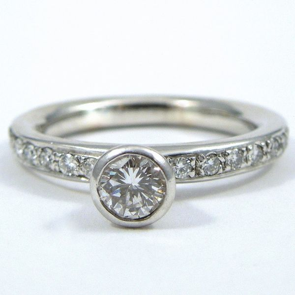 Bezel Set Diamond Engagement Ring Joint Venture Jewelry Cary, NC