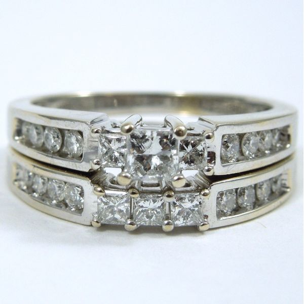 Three Stone, Princess Cut Diamond Engagement Set Joint Venture Jewelry Cary, NC