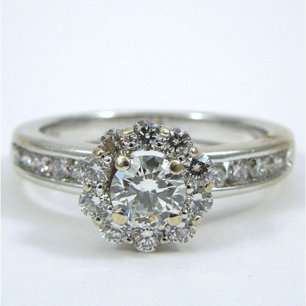 Diamond Halo Style Engagement Ring Joint Venture Jewelry Cary, NC