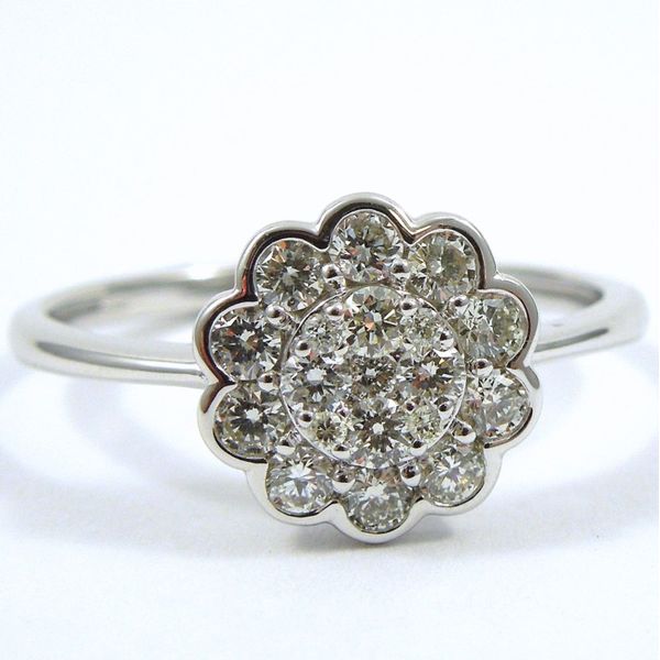 Diamond Floral Cluster Ring Joint Venture Jewelry Cary, NC