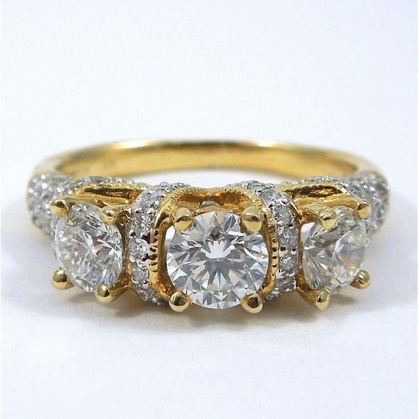 Three Stone Diamond Engagement Ring Joint Venture Jewelry Cary, NC