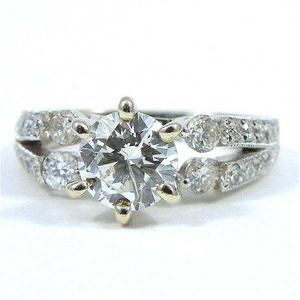 Split Shank Diamond Engagement Ring Joint Venture Jewelry Cary, NC
