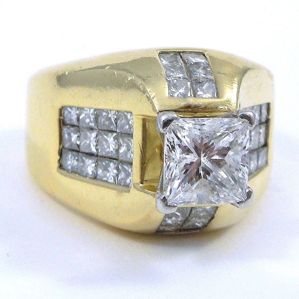 Modified Square Cut Diamond Engagement Ring Image 2 Joint Venture Jewelry Cary, NC