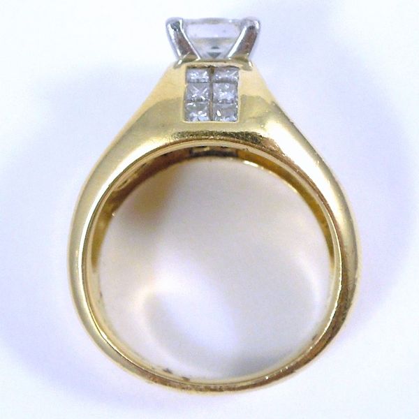 Modified Square Cut Diamond Engagement Ring Image 3 Joint Venture Jewelry Cary, NC