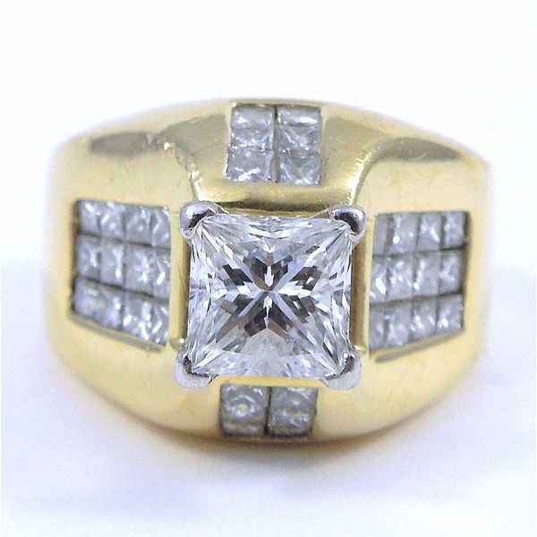 Modified Square Cut Diamond Engagement Ring Joint Venture Jewelry Cary, NC