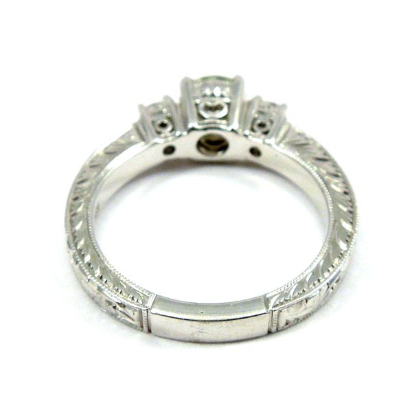 Three Stone Diamond Engagement Ring Image 3 Joint Venture Jewelry Cary, NC