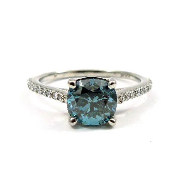 Blue Diamond Engagement Ring Joint Venture Jewelry Cary, NC