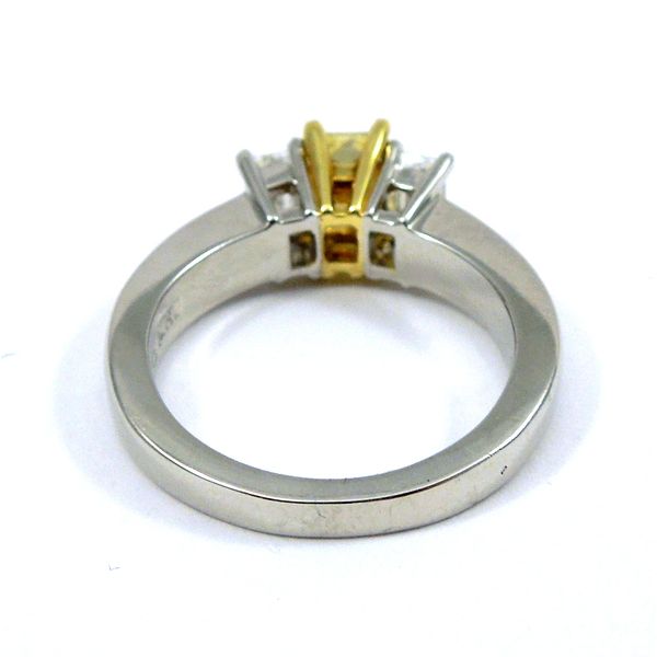 Fancy Radiant Cut Yellow Diamond Engagement Ring Image 3 Joint Venture Jewelry Cary, NC