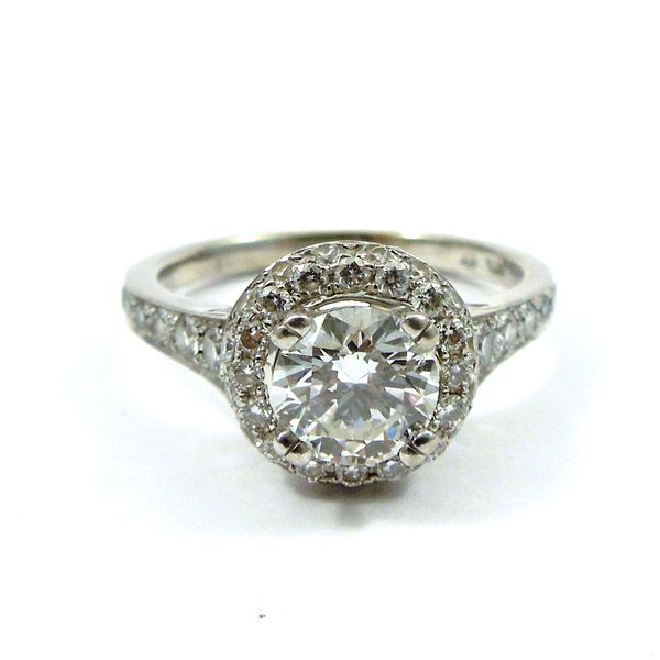 Halo Style Diamond Engagement Ring Joint Venture Jewelry Cary, NC