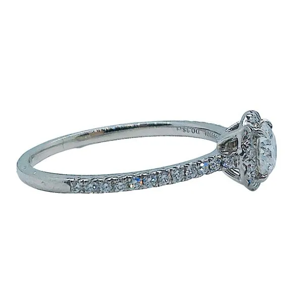 Tiffany and Co Halo Diamond Engagement Ring Image 2 Joint Venture Jewelry Cary, NC