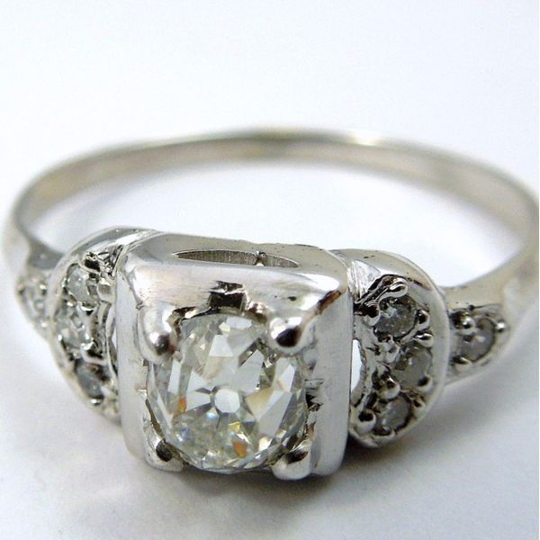 Mine Cut Diamond Engagement Ring Joint Venture Jewelry Cary, NC