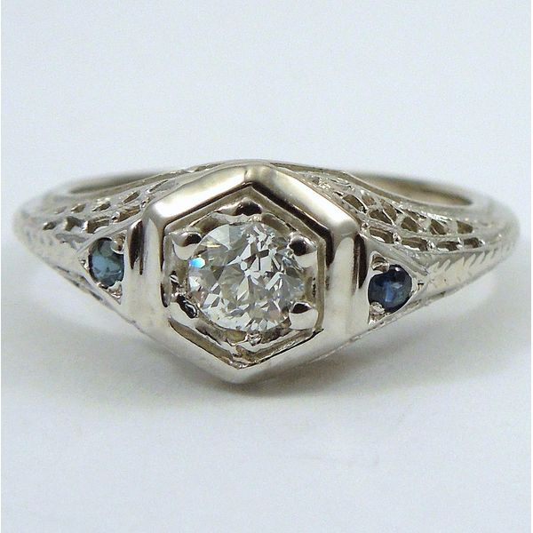 Mine Cut Diamond Engagement Ring Joint Venture Jewelry Cary, NC
