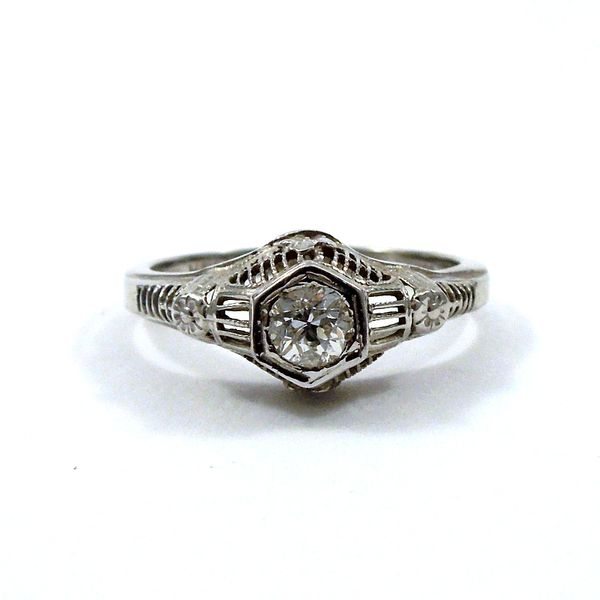 Mine Cut Diamond Engagement Ring Joint Venture Jewelry Cary, NC