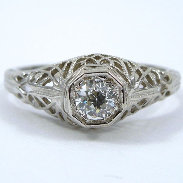 Vintage Filigree Diamond Engagement Ring Joint Venture Jewelry Cary, NC