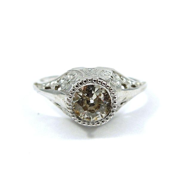 Mine Cut Vintage Diamond Engagement Ring Joint Venture Jewelry Cary, NC