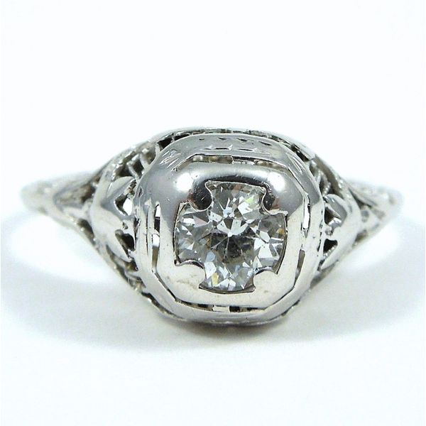 Old Mine Cut Diamond Engagement Ring Joint Venture Jewelry Cary, NC