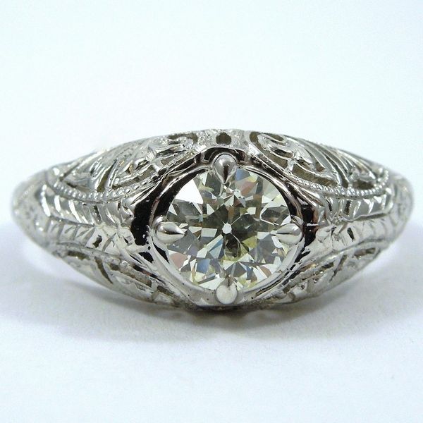 Mine Cut Diamond Engagement Ring Joint Venture Jewelry Cary, NC