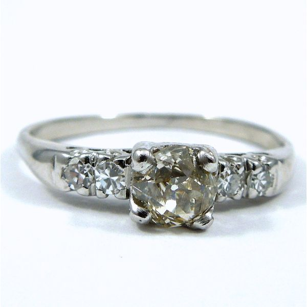 Mine Cut Diamond Engagement Ring Joint Venture Jewelry Cary, NC