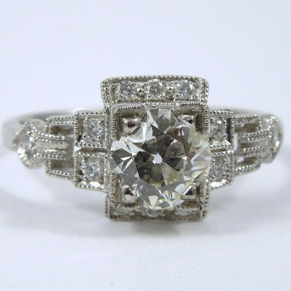 Vintage Deco Diamond Engagement Ring Joint Venture Jewelry Cary, NC