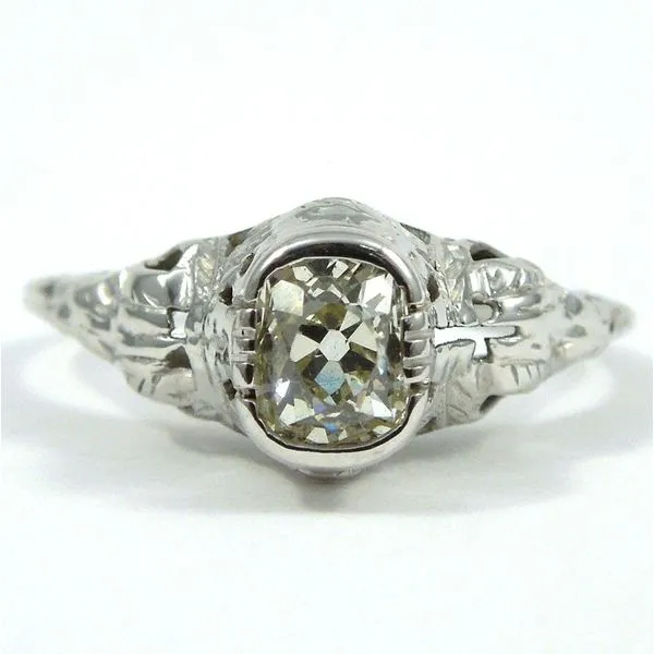 Oval Mine Cut Diamond Engagement Ring Joint Venture Jewelry Cary, NC