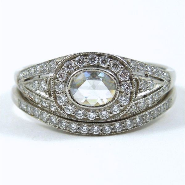 Rose Cut Diamond Engagement Ring Joint Venture Jewelry Cary, NC
