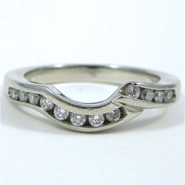 Curved Diamond Wedding Band Joint Venture Jewelry Cary, NC