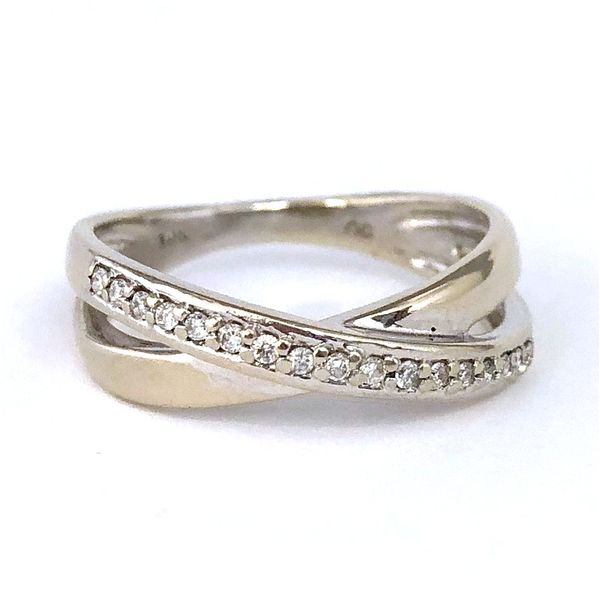 Diamond Cross Over Style Band Joint Venture Jewelry Cary, NC