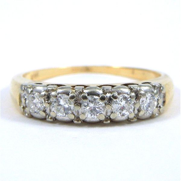 Two Tone Vintage Diamond Wedding Band Joint Venture Jewelry Cary, NC