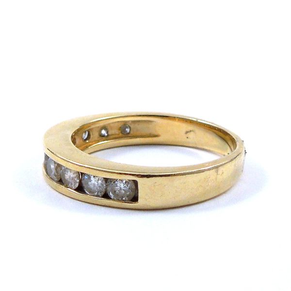Yellow Gold Diamond Wedding Band Image 2 Joint Venture Jewelry Cary, NC