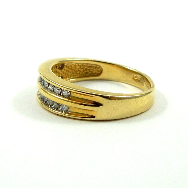 Double Diamond Wedding Band Image 2 Joint Venture Jewelry Cary, NC