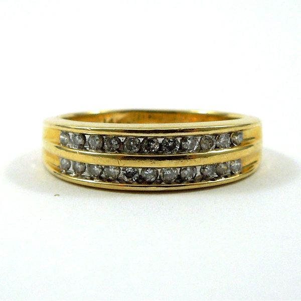 Double Diamond Wedding Band Joint Venture Jewelry Cary, NC