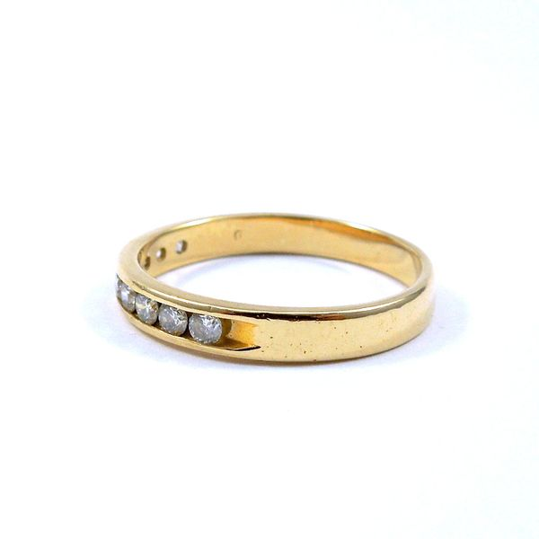 Yellow Gold Diamond Wedding Band Image 2 Joint Venture Jewelry Cary, NC