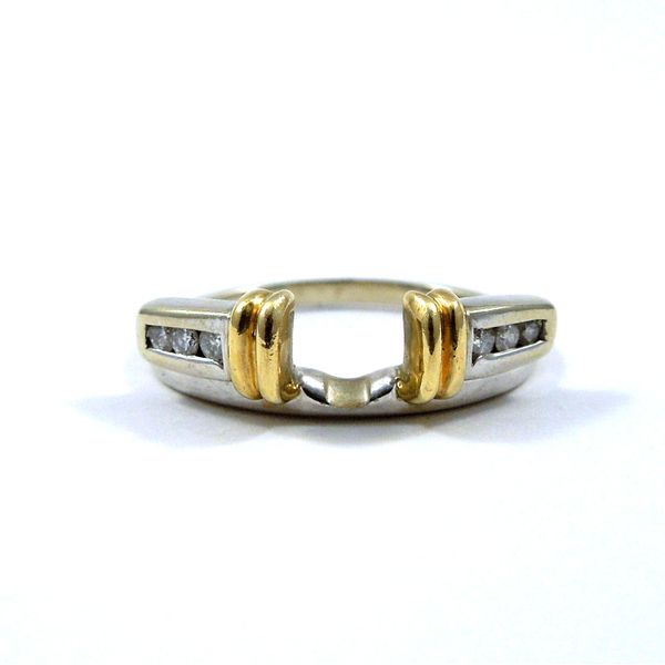 Two Tone Diamond Wrap Wedding Band Joint Venture Jewelry Cary, NC