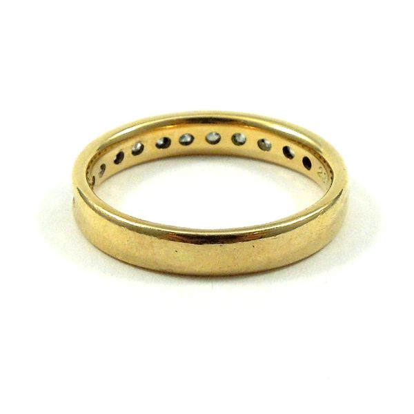 Yellow Gold Diamond Wedding Band Image 3 Joint Venture Jewelry Cary, NC