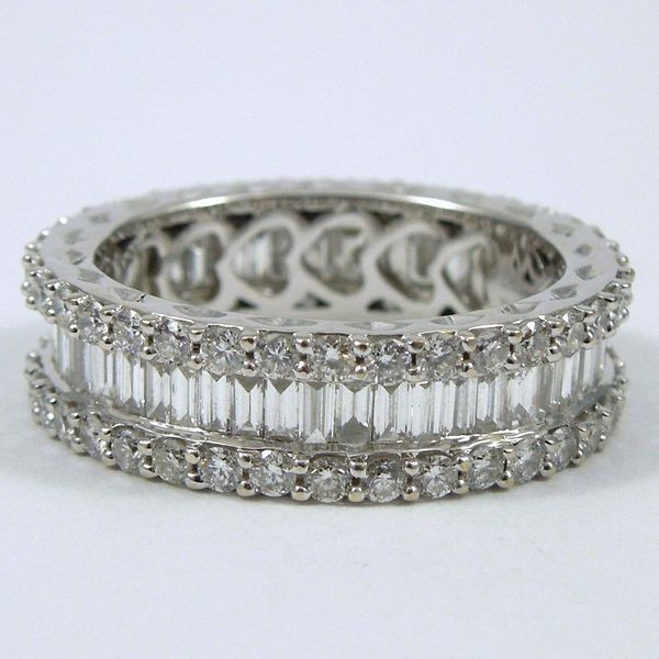 Wide Diamond Eternity Wedding Band Joint Venture Jewelry Cary, NC