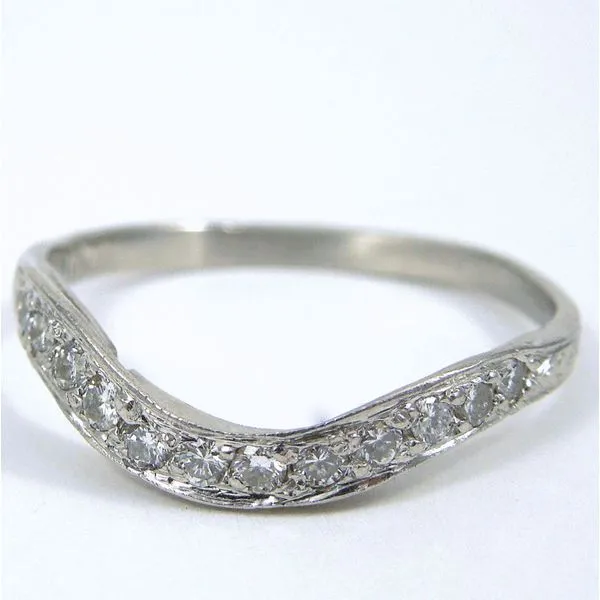 Curved Diamond Wedding Band Joint Venture Jewelry Cary, NC