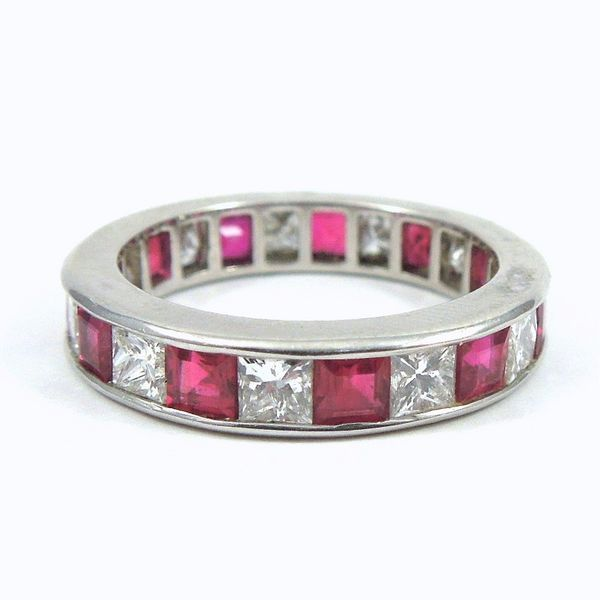 Ruby & Diamond Eternity Wedding Band Joint Venture Jewelry Cary, NC