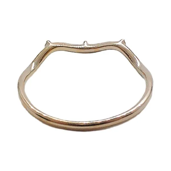 18K Rose Gold Diamond Zig-Zag Band – Estate Stacking Ring Image 2 Joint Venture Jewelry Cary, NC