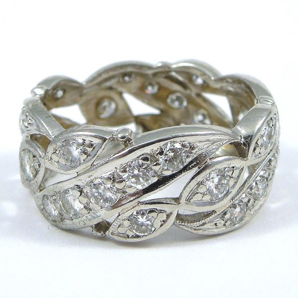 Wide Vintage Diamond Band Joint Venture Jewelry Cary, NC