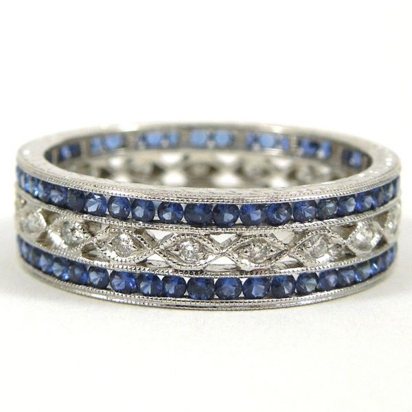 Diamond & Sapphire Band Joint Venture Jewelry Cary, NC