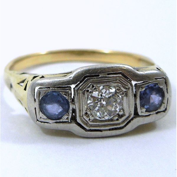 Diamond & Sapphire Vintage Ring Joint Venture Jewelry Cary, NC