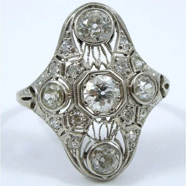 Art Deco Diamond Dinner Ring Joint Venture Jewelry Cary, NC