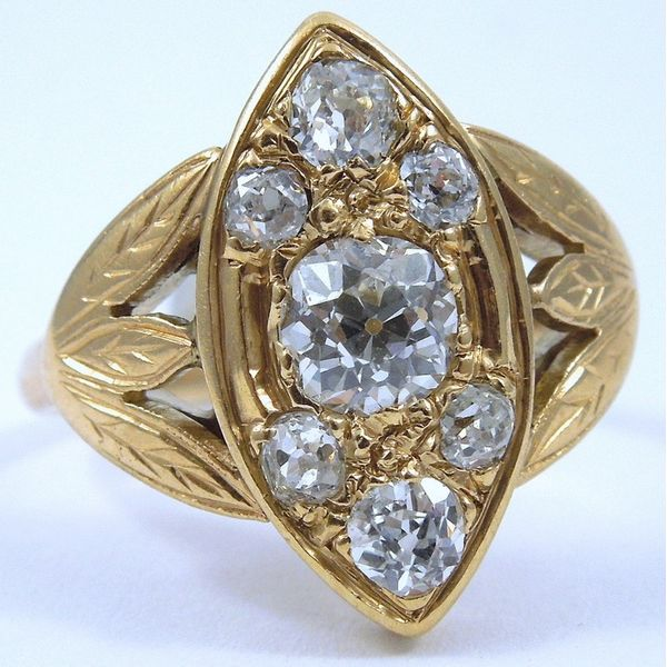Mine Cut Diamond Ring Joint Venture Jewelry Cary, NC