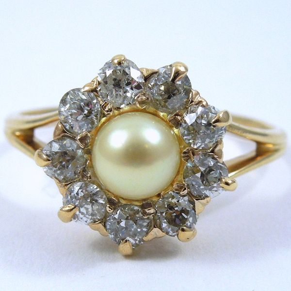Vintage Pearl & Diamond Ring Joint Venture Jewelry Cary, NC