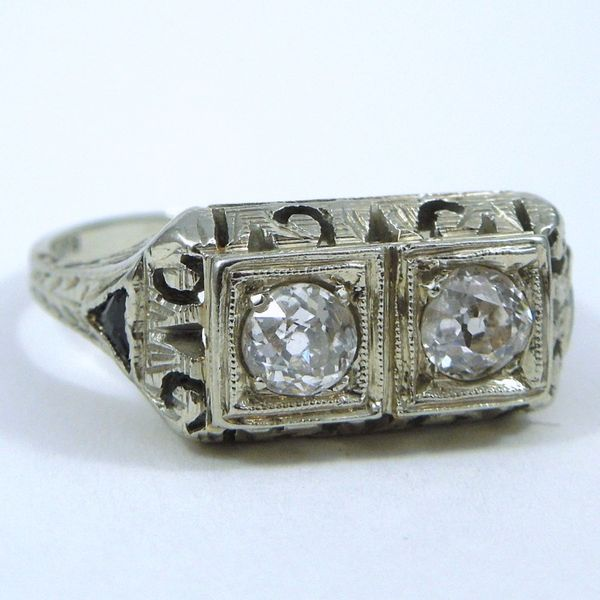 Mine Cut Vintage Diamond Ring Joint Venture Jewelry Cary, NC